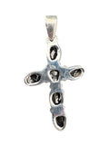 Cross Shungite Solid 925 Sterling Silver Pendant