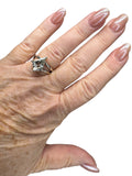 Green Amethyst Solid 925 Sterling Silver Ring 8.5