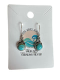 Kingman Turquoise Solid 925 Sterling Silver Earrings