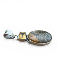 Yellowjacket Jasper & Citrine Solid 925 Sterling Silver Pendant