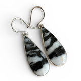 White Buffalo Solid 925 Sterling Silver Earrings