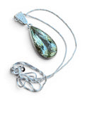 Green Amethyst Prasiolite Solid 925 Sterling Silver Pendant with 17” Chain