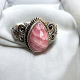 Rhodochrosite Solid 925 Sterling Silver Ring 8.5
