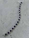 Amethyst Solid 925 Sterling Silver Bracelet
