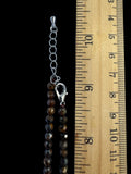 Faceted Tiger Eye 4 mm Beaded Necklace