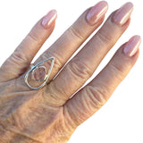 Rough Morganite Solid 925 Sterling Silver Ring 8