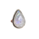 Rainbow Moonstone Solid 925 Sterling Silver Ring 7