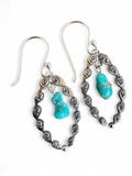 Turquoise Solid 925 Sterling Silver Earrings