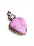 Pink Cobalto Calcite & Garnet Solid 925 Sterling Silver Pendant