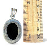 Aurora Opal & Black Onyx Solid 925 Sterling Silver Pendant