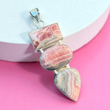 Rhodochrosite Solid 925 Sterling Silver Pendant