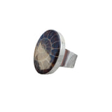 Ammonite Solid 925 Sterling Silver Ring 9