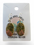 Unakite Solid 925 Sterling Silver Earrings