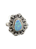 Australian Opal Solid 925 Sterling Silver Ring 7
