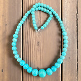 Turquoise Howlite graduated Beaded Necklace