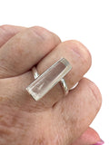 Lemurian Quartz Solid 925 Sterling Silver Ring 9