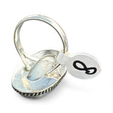 Dendritic Opal Solid 925 Sterling Silver Ring 8