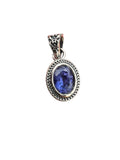 Tanzanite Solid 925 Sterling Silver Pendant Earrings Set