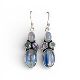 Blue Kyanite Solid 925 Sterling Silver Earrings