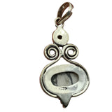 Howlite & Moonstone Solid 925 Sterling Silver Pendant