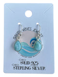 Caribbean Larimar Solid 925 Sterling Silver Earrings