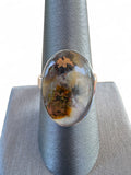 Michigan Copper Agate Solid 925 Sterling Silver Ring ADJ