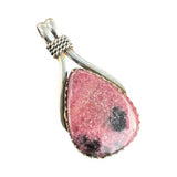 Rhodonite Solid 925 Sterling Silver Pendant