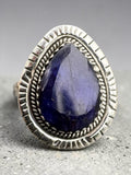 Blue Sapphire Solid 925 Sterling Silver Ring 7.5
