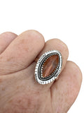 Sunstone Solid 925 Sterling Silver Ring 9.5