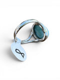 Caribbean Larimar Solid 925 Sterling Silver Ring 8