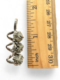 Triple Pyrite Solid 925 Sterling Silver Pendant