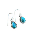 Chrysocolla Solid 925 Sterling Silver Earrings