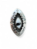 White Buffalo Shadow Box Solid 925 Sterling Silver Ring 7