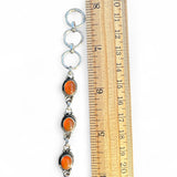 Carnelian Solid 925 Sterling Silver Bracelet