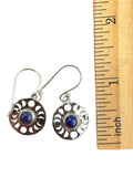 MOON Blue Lapis Solid 925 Sterling Silver Earrings