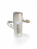 Lemurian Quartz Solid 925 Sterling Silver Ring 6