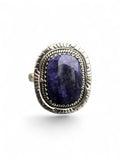 Blue Sapphire Solid 925 Sterling Silver Ring 9.5