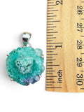 Mediterranean Green Quartz Stalactite Solid 925 Sterling Silver Pendant