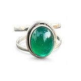 Green Onyx Solid 925 Sterling Silver Ring 7