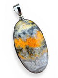 Bumblebee Jasper Solid 925 Sterling Silver Pendant