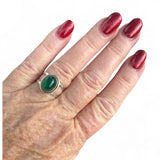 Green Onyx Solid 925 Sterling Silver Ring 7