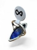 Blue Lapis Solid 925 Sterling Silver Ring 8
