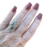 Blue Topaz Solid 925 Sterling Silver Ring 7