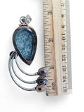 Tree Agate Silver Overlay Pendant