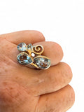 Blue Topaz Solid 925 Sterling Silver Ring 7.5