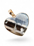 Owyhee Opal Heart Solid 925 Sterling Silver Pendant