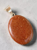 Goldstone Silver Overlay Pendant
