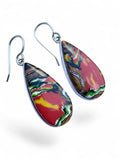 Fordite Detroit Agate Solid 925 Sterling Silver Earrings