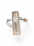 Lemurian Quartz Solid 925 Sterling Silver Ring 8