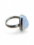 Angel Aura Druzy Solid 925 Sterling Silver Ring 6